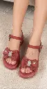 mellow-shoes-kids-festive-red-sandal-7507-front-view-bow-detail.webp
