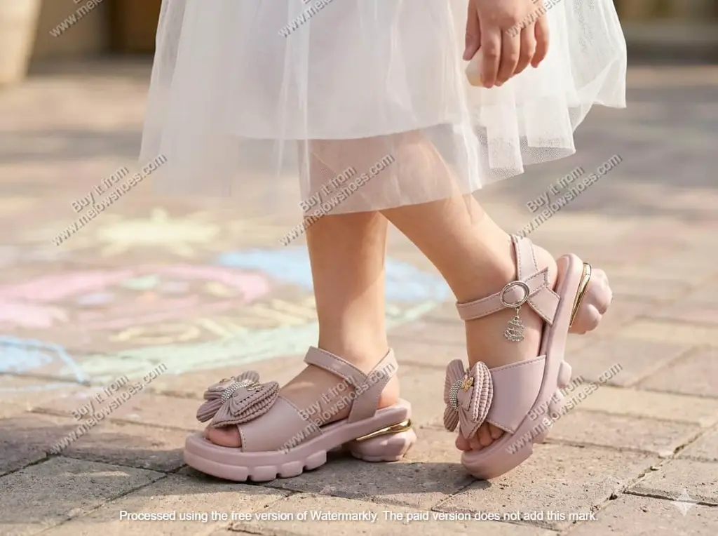 mellow-shoes-kids-festive-pink-sandal-7509-outdoor-lifestyle-shot.webp