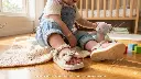 mellow-shoes-toddler-cream-party-sandal-6010-walking-in-sand.webp