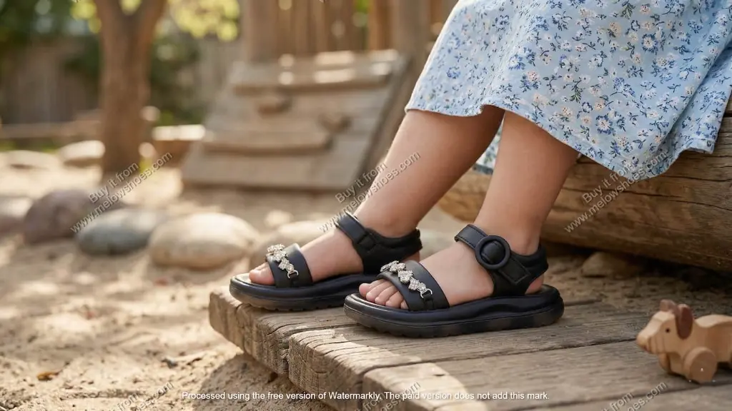 mellow-shoes-kids-black-wedding-sandals-1530-contoured-comfort-sole.webp