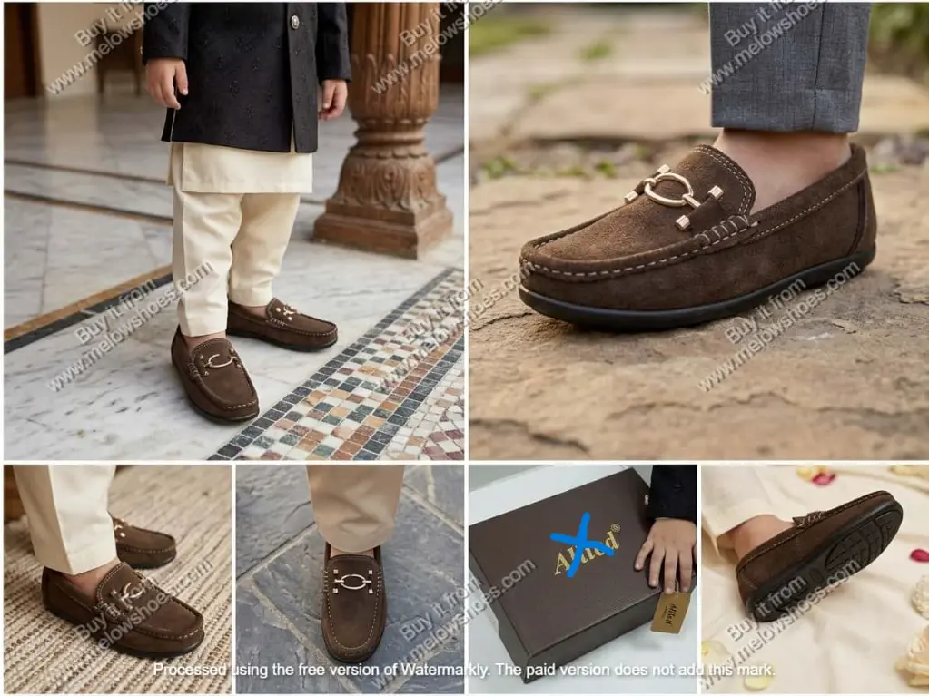 boys-formal-brown-suede-loafers-gold-buckle-melowshoes-1004.webp