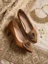 Brown Fancy Pointed Toe Stiletto Heels for Women – Wedding & Party Wear Shoes 4009
