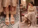 Glitter Mesh Buckle Slide Beige Skin 4026