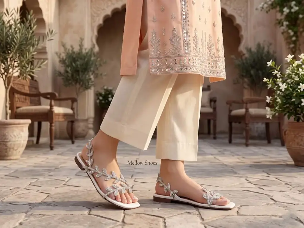 Shimmering Vine Handcrafted Fancy Flat White 4036