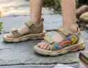Sporty Beige Air-Cushion Boys Sandals - 2501