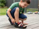 Boys Active Sporty Sandal Black Red 2505