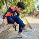 Kids Slip-On Knit Sneakers – Beige | Casual Use Winter Shoes 7524