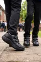 Boys Black Durable School Shoes Double Strap 8012