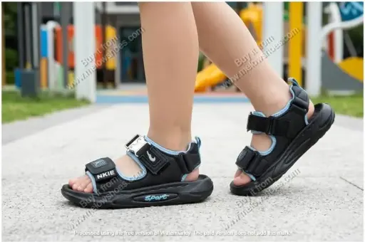 Sporty Black Boys Sandals SUPER Kids - 1525