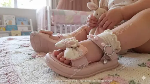 Lace & Pearl Festive Toddler Sandal Pink 6009
