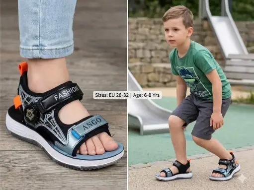 Boys Active High-Performance Sandal Black Yellow 2507